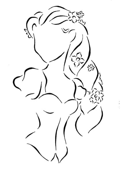 Принцесса раскраска легкая