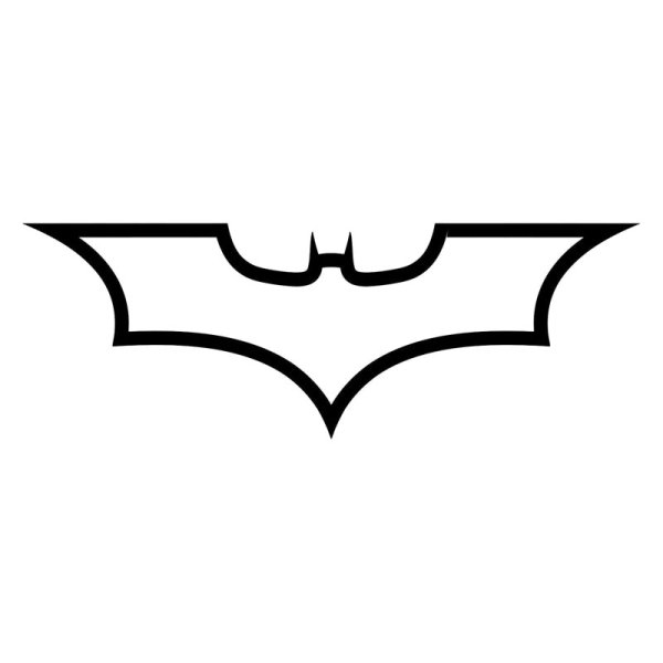 Нарисовать значок Бэтмена