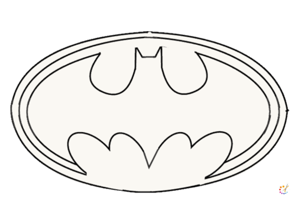 Знак Бэтмена раскраска