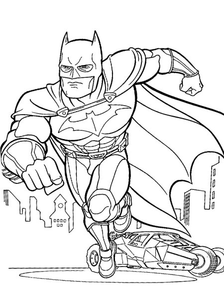 Бэтмен раскраска