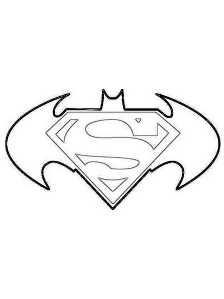 Знак Бэтмена раскраска