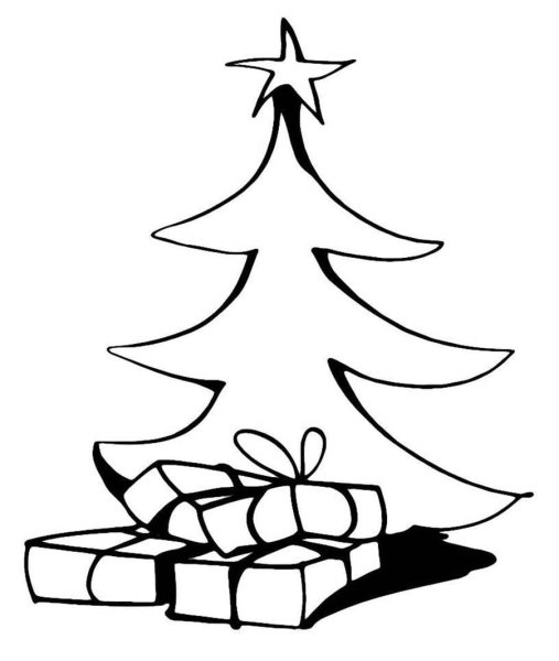 Елочка контур