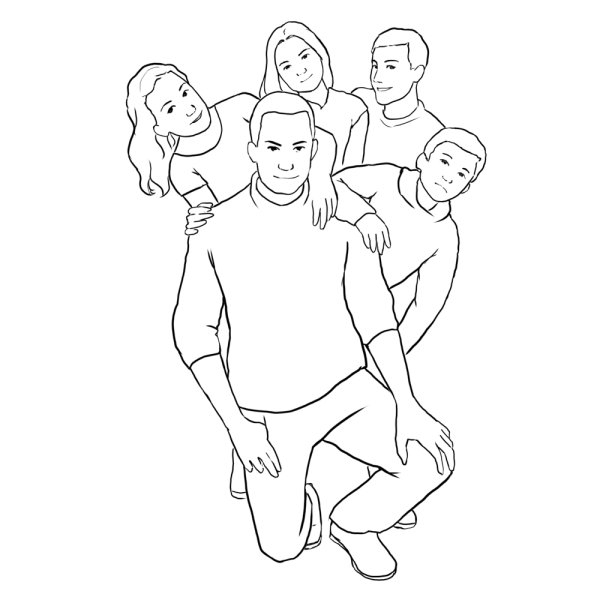 Позы для групповой фотосессии