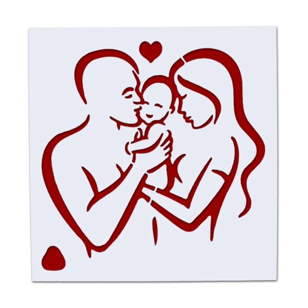 Силуэт мама папа и ребенок