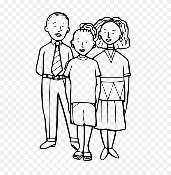 Рисунок семьи из 4 человек