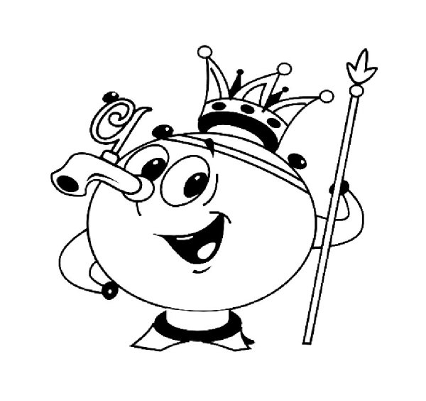 Самовар контур для детей