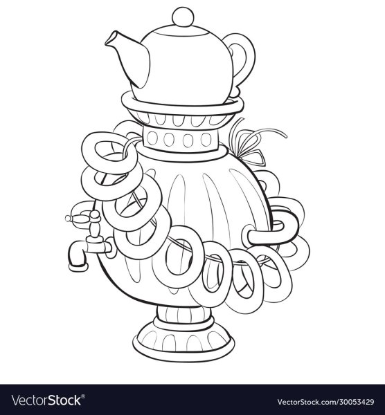 Самовар раскраска