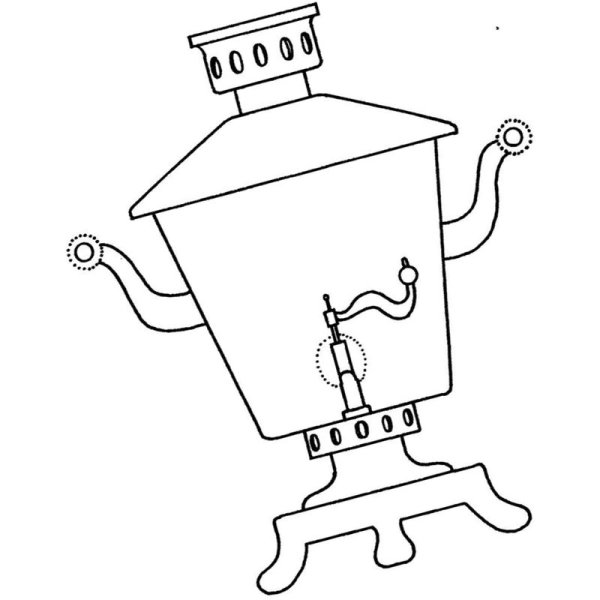 Самовар раскраска