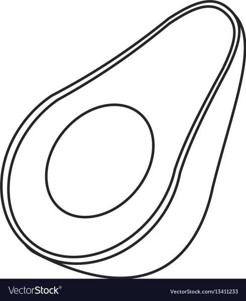 Трафарет авокадо