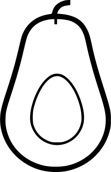 Раскраска авокадо