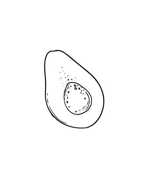 Раскраска авокадо