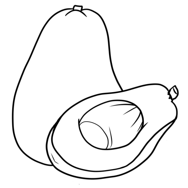 Раскраска авокадо