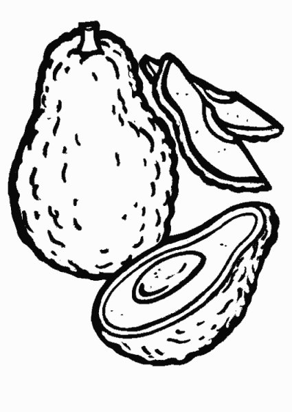 Раскраска авокадо