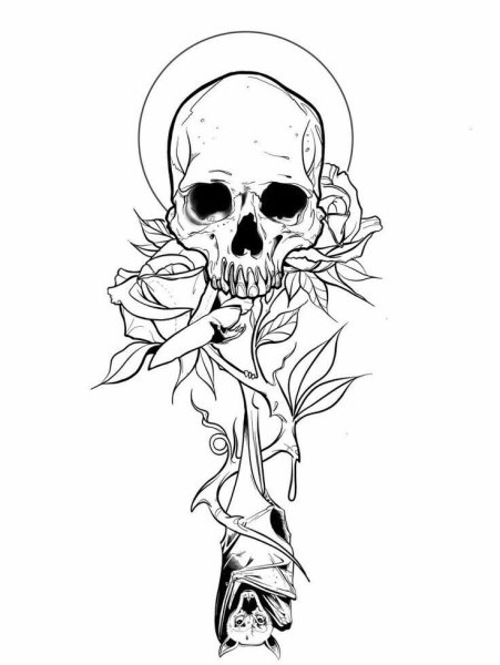 Череп эскиз