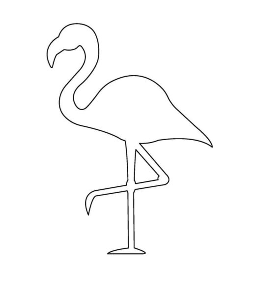 Фламинго трафарет