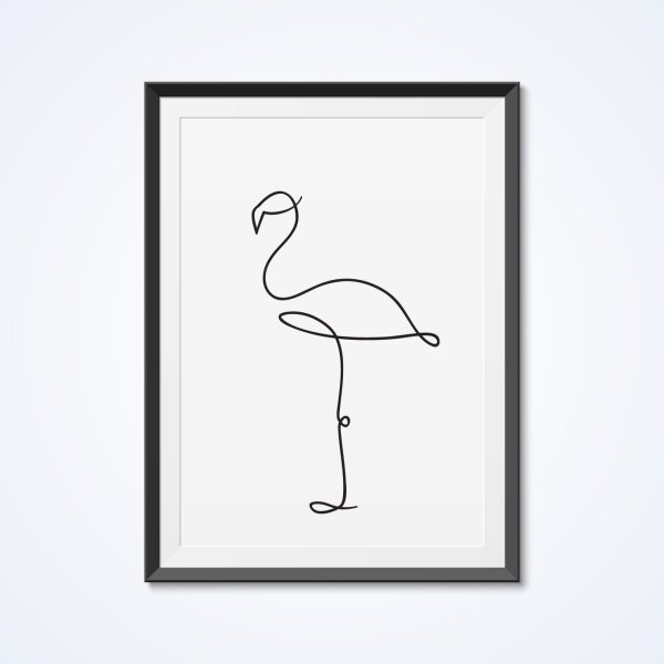 Фламинго раскраска для детей
