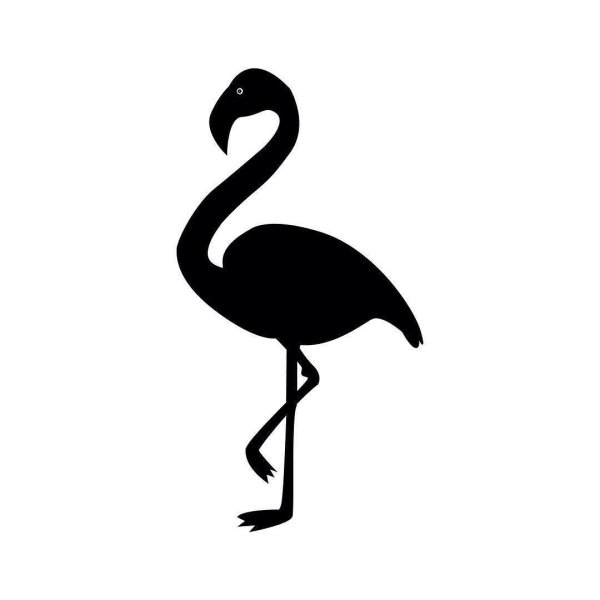 Контур Фламинго для рисования