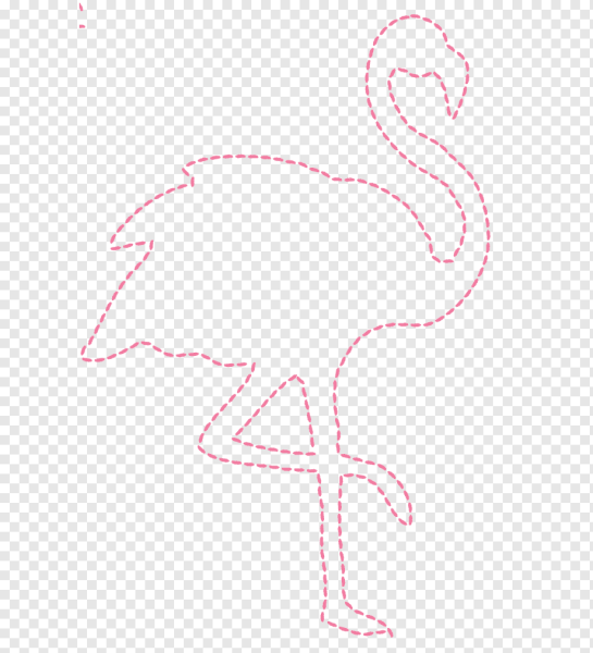 Фламинго трафарет