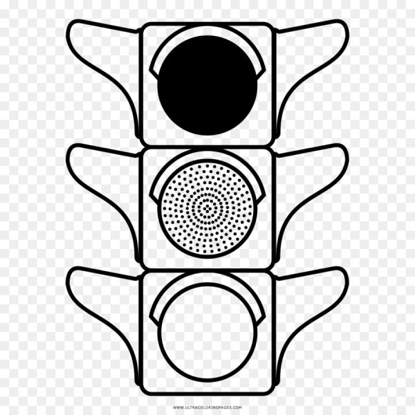 Светофор раскраска