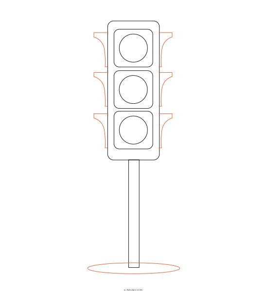 Светофор раскраска для детей