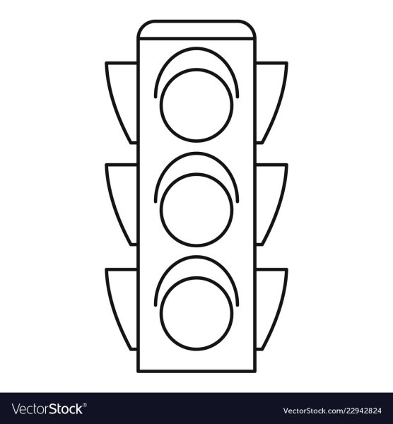 Контуры светофора для малышей