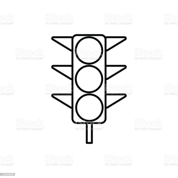 Силуэт светофора для аппликации