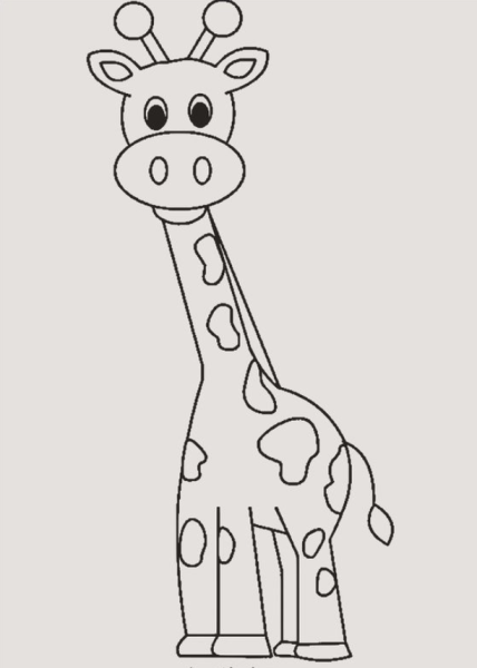 Жираф. Раскраска