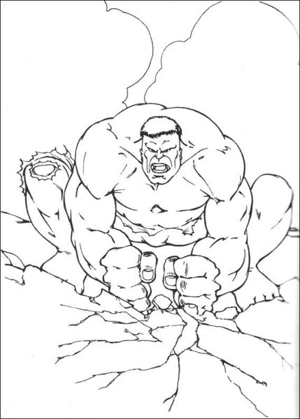 Халк смэш раскраска