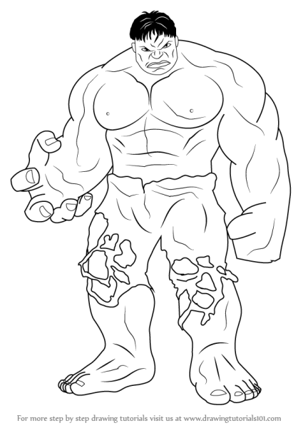 Рисунок Халка карандашом