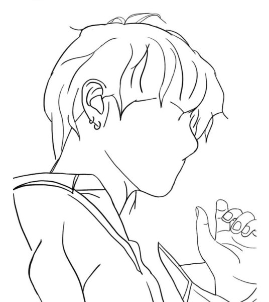 Lineart Тэхен БТС