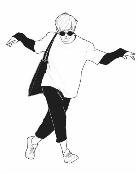 Силуэты БТС Джин