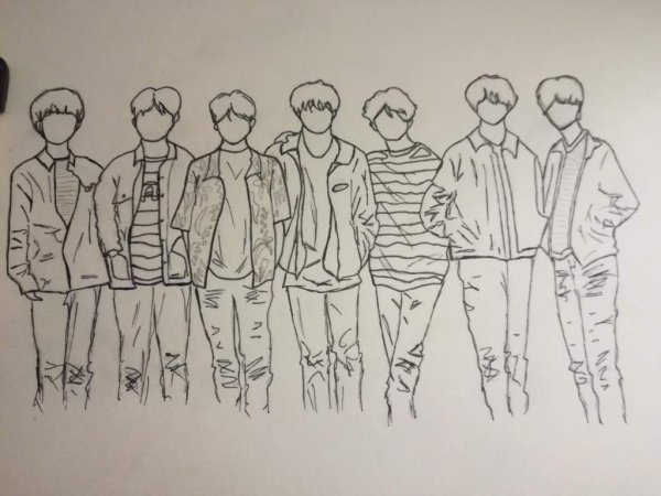 Рисунки БТС без лица