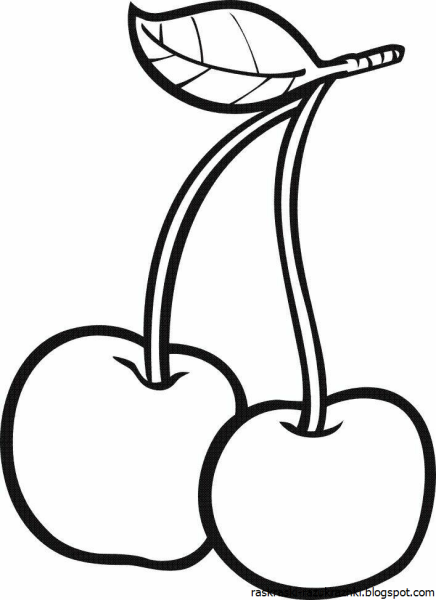 Вишня раскраска для детей