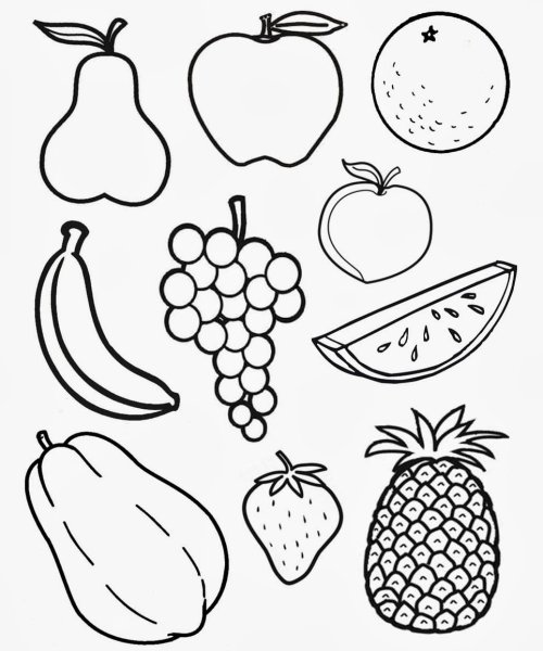 Раскраска "фрукты"