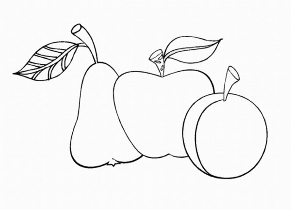 Трафареты фруктов для рисования