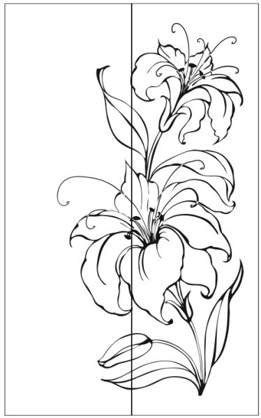 Трафареты для выжигания лилии