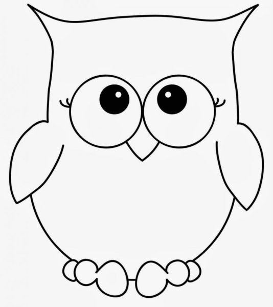 Сова трафарет