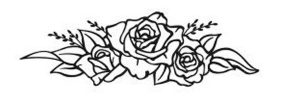 Розочка черно белая
