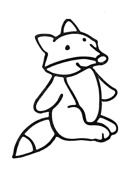 Лисенок раскраска для детей