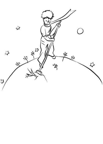 Афиша для маленького принца раскраска