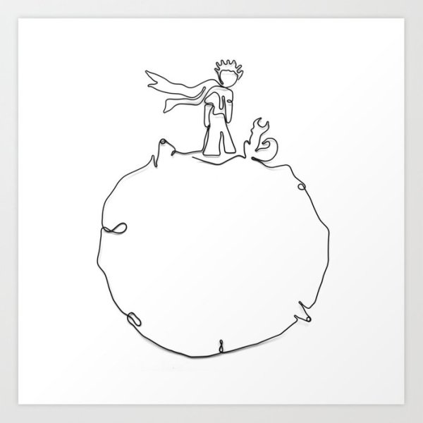 Иллюстрации к сказке маленький принц черно белые