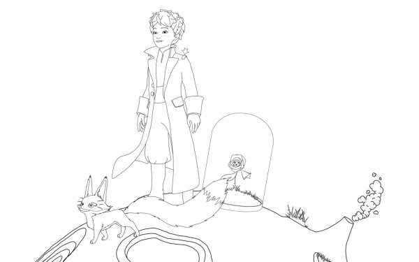 Иллюстрация маленький принц раскраска