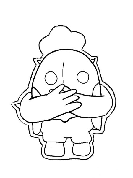 Раскраска БРАВЛ старс Спайк