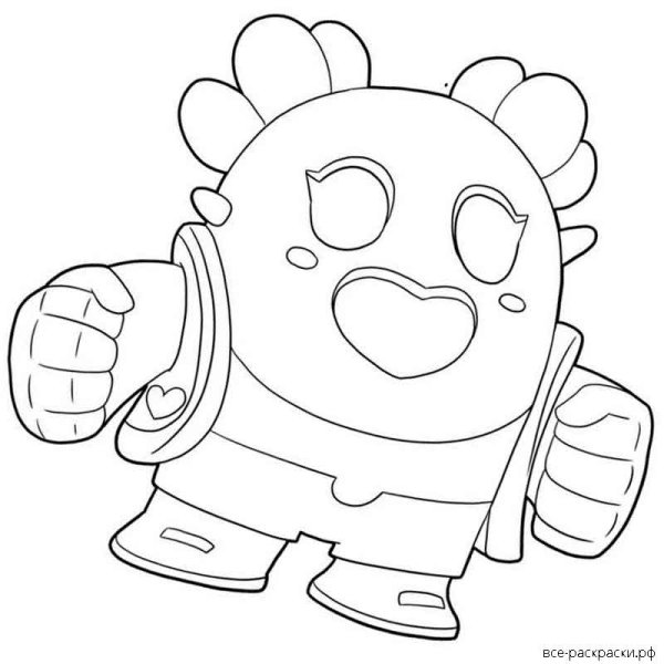 Раскраска БРАВЛ старс Спайк