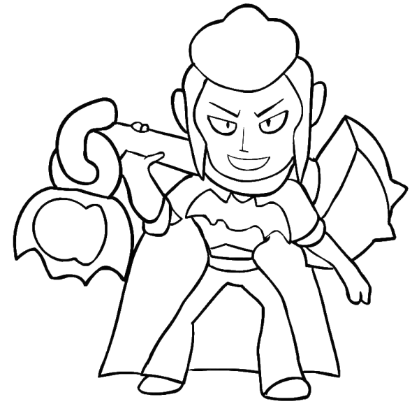 Раскраска Brawl Stars Мортис