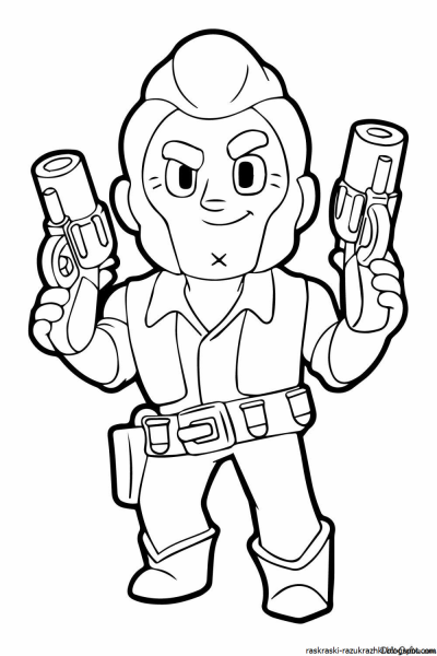 Раскраска Коллета БРАВЛ старс