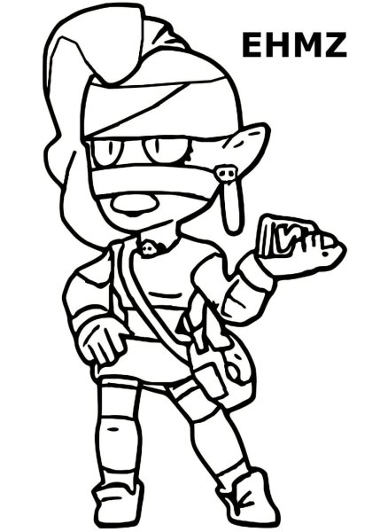 Гейл БРАВЛ старс раскраска