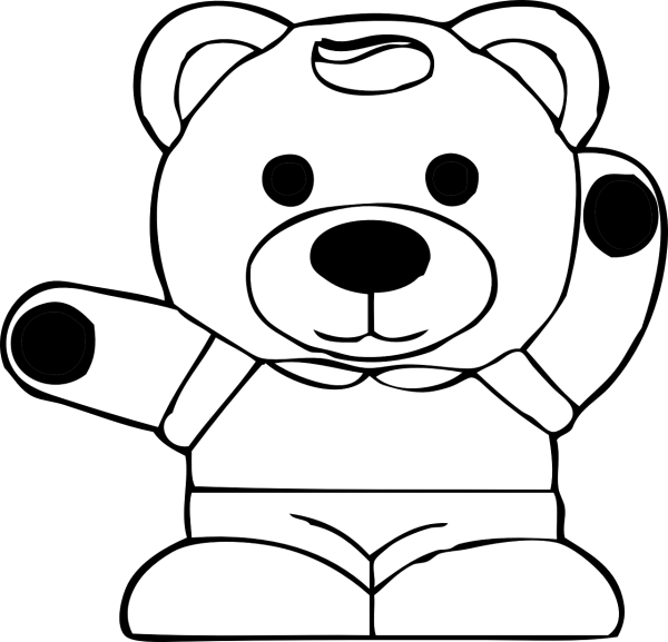 Тедди медведь raskraska