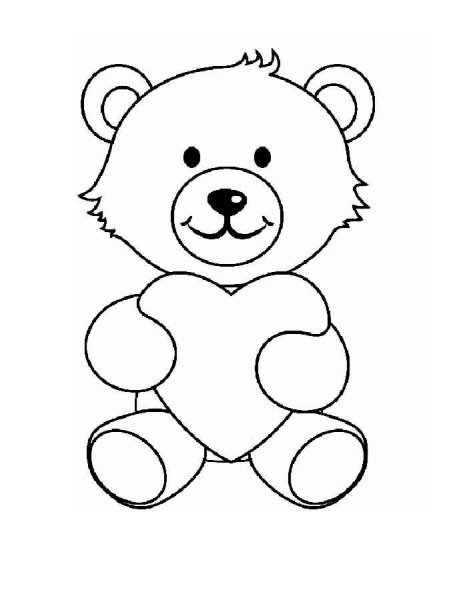 Мишка контур черный