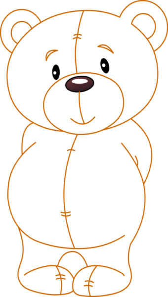 Трафарет медвежонка для рисования